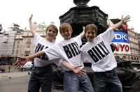 I tre ragazzi che si avvicendano nel ruolo di Billy Elliot