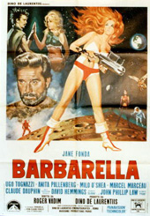 La locandina del film "Barbarella"