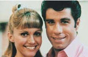 Olivia Newton John e John Travolta in "Grease"