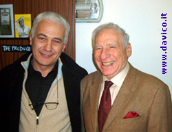 Mel Brooks con Saverio Marconi, regista della versione italiana di "The Producers"