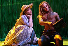 Una foto di scena dal musical "Tarzan" a Broadway