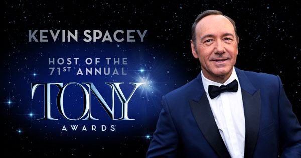 Kevin Spacey condurrà la notte dei Tony! Kevin Spacey condurrà la notte dei Tony!