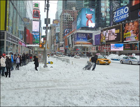 Broasway dopo la tempesta di neve 